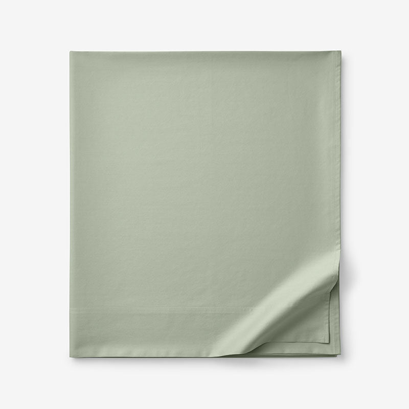 Classic Smooth Sateen Solid Flat Bed Sheet - Light Sage, Full