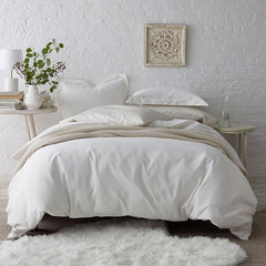 Classic Smooth Wrinkle-Free Sateen Bed Sheet Set - White, King