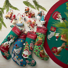 Holiday Felt Ornaments, Set of 2 - Snowman/Reindeer