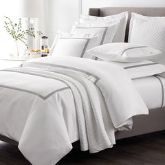 Hewett Luxe Smooth Egyptian Cotton Sateen Duvet Cover - Gray, Oversized King/Cal King