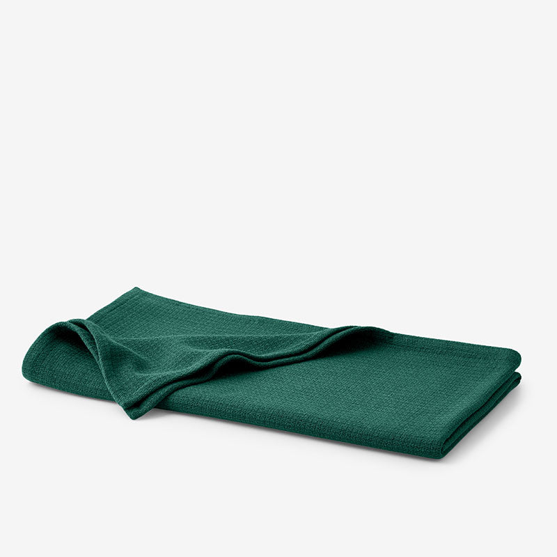 Cotton Weave Throw - Dark Green