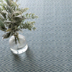 Diamond Handwoven Indoor/Outdoor Rug - Slate Blue, 3' x 5'