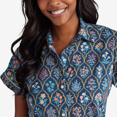 Printed Voile Women's Shorts Set - Hawthorne, M