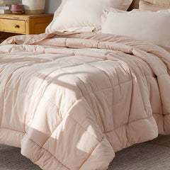 Classic Cool Cotton Percale Comforter - Peach Nectar, King/Cal King