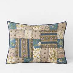 Dorothea Patchwork Quilted Sham - Blue Multi, King