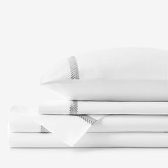 Hewett Luxe Smooth Egyptian Cotton Sateen Bed Sheet Set - Gray, King