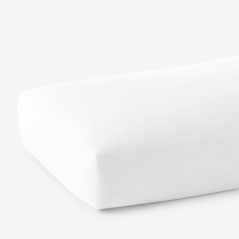 Premium Cool Supima® Cotton Percale Fitted Bed Sheet - White, King