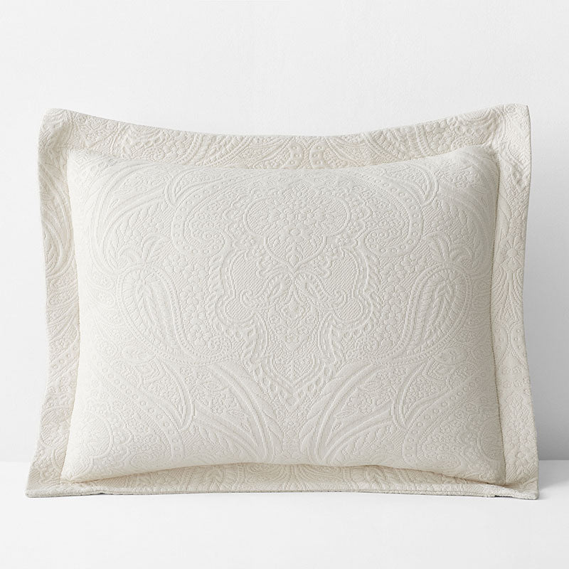 Hillcrest Cotton Matelassé Sham - Ivory