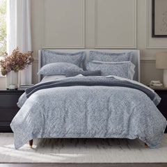 Paisley Grace Floral Premium Smooth Wrinkle-Free Sateen Pillowcase Set - Blue, Standard
