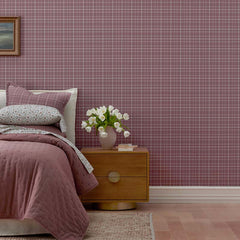 Plaid Removable Wallpaper - Brick, Panel