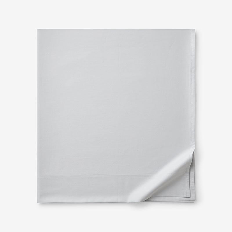 Classic Smooth Sateen Solid Flat Bed Sheet - Light Gray, Twin/Twin XL