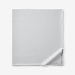 Classic Smooth Sateen Solid Flat Bed Sheet - Light Gray, Full