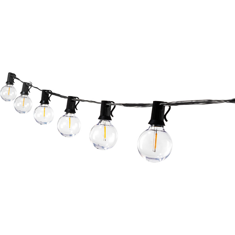 Bistro LED String Lights - Black, 25'