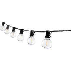 Bistro LED String Lights - Black, 25'