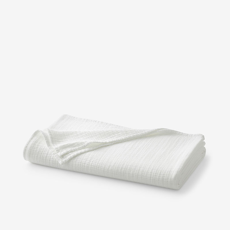 Gossamer Cotton Throw - White