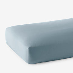 Classic Smooth Wrinkle-Free Sateen Fitted Bed Sheet - Blue Shale, King