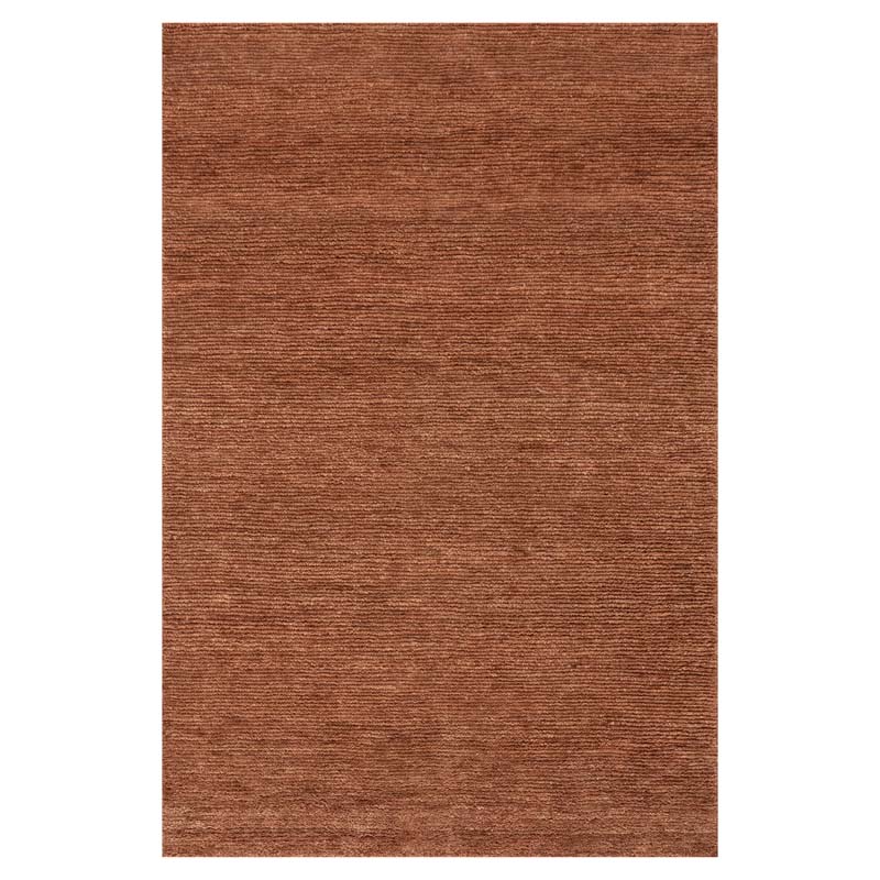 Ramsey Hank Knotted Wool Rug - Rust, 8' x 10'