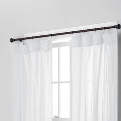 Chambray Voile Yarn-Dyed Ring Top Window Curtain - Lily Green
