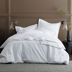 Premium Cool Organic Cotton Percale Flat Bed Sheet - Ivory, Queen