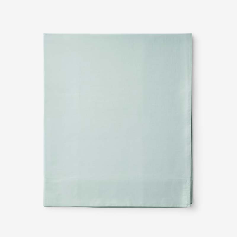 Classic Cool Cotton Percale Flat Bed Sheet - Sea Mist, Full