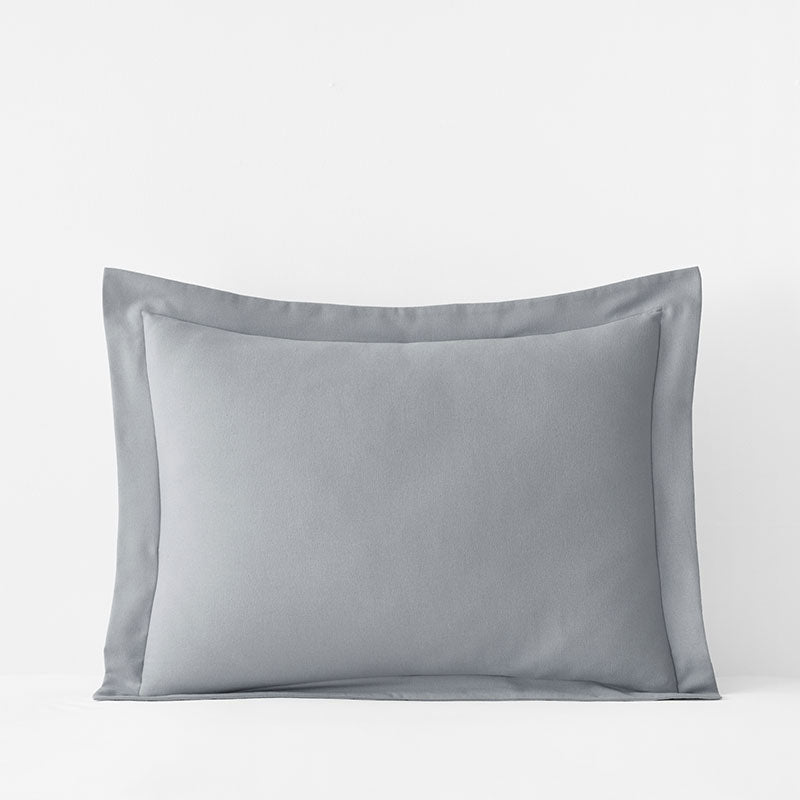 Classic Ultra-Cozy Cotton Velvet Flannel Sham - Slate Gray, King