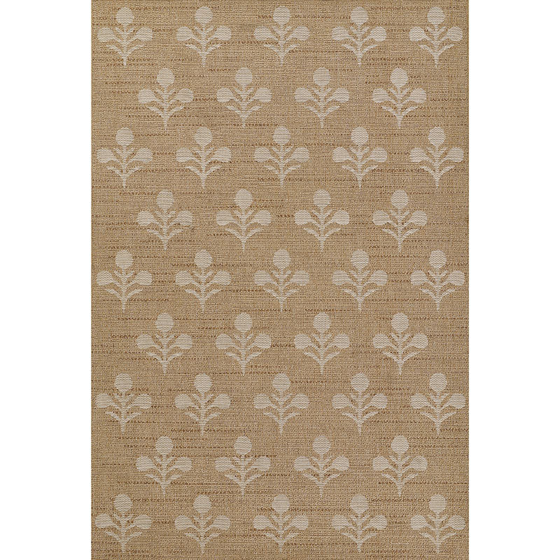 Floral Outdoor Rug -  Beige, 8' x 10'
