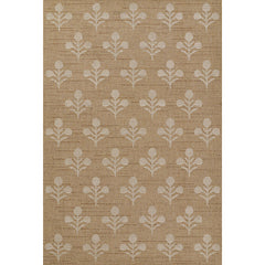 Floral Outdoor Rug -  Beige, 8' x 10'