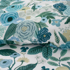 Garden Party Classic Cool Cotton Percale Bed Sheet Set - Teal, Queen