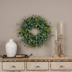 Blue Wildflower Wreath