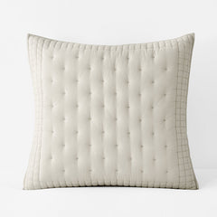 Pintuck Quilted Sham - Oatmeal, Euro