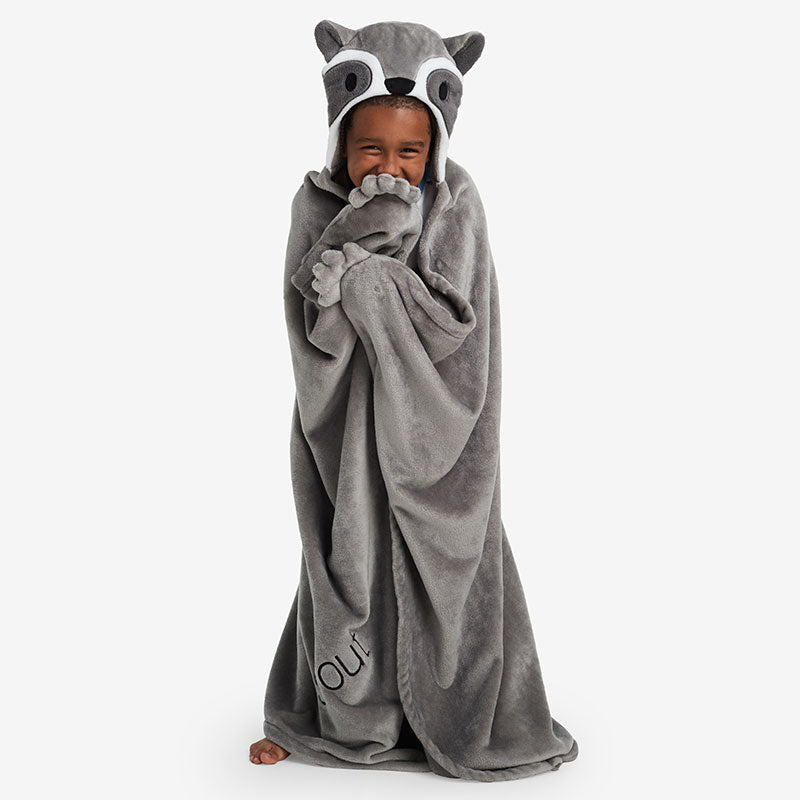 Plush Character Throw - Raccoon