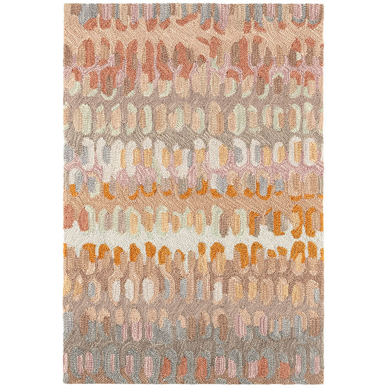 Paint Chip Hand Hooked Wool Rug - Stone, 4' x 6'
