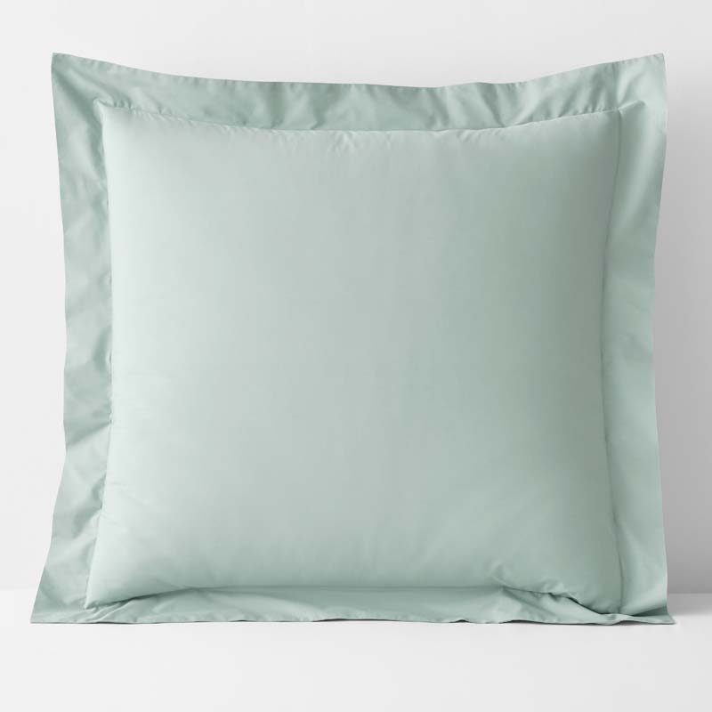 Classic Cool Cotton Percale Sham - Sea Mist, Euro
