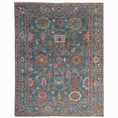 Hand Knotted Traditional Wool Rug -  Berry Multi, 5' x 8'