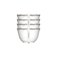 Rustica Antique White Melamine Dip Bowls, Set of 4 - White
