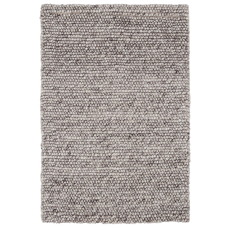 Chunky Handwoven Wool Rug - Gray, 6' x 9'