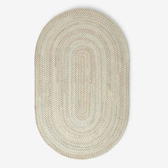 Dramatic Static Reversible Braided Rug - Blue, 7' x 9' Oval
