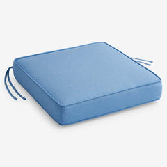 Rain Boxed Edge Replacement Chair Cushion - Air Blue, 21 in . x 19 in.