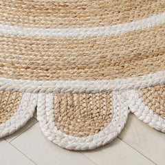 Scallop Border Handwoven Jute Rug - Ivory, 8' x 10'