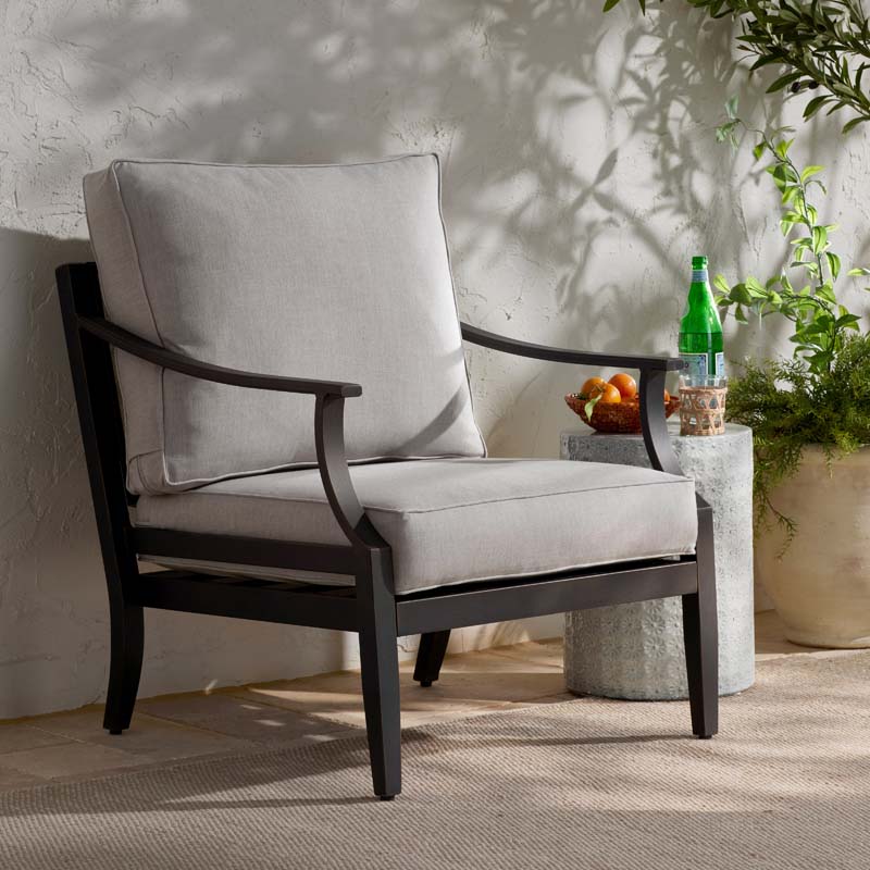 Deep Seat Chair & Seatback Cushion - Silver, Large
