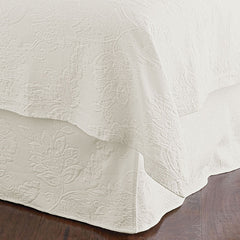 Putnam Cotton Matelassé 18 in. Drop Bed Skirt - Ivory