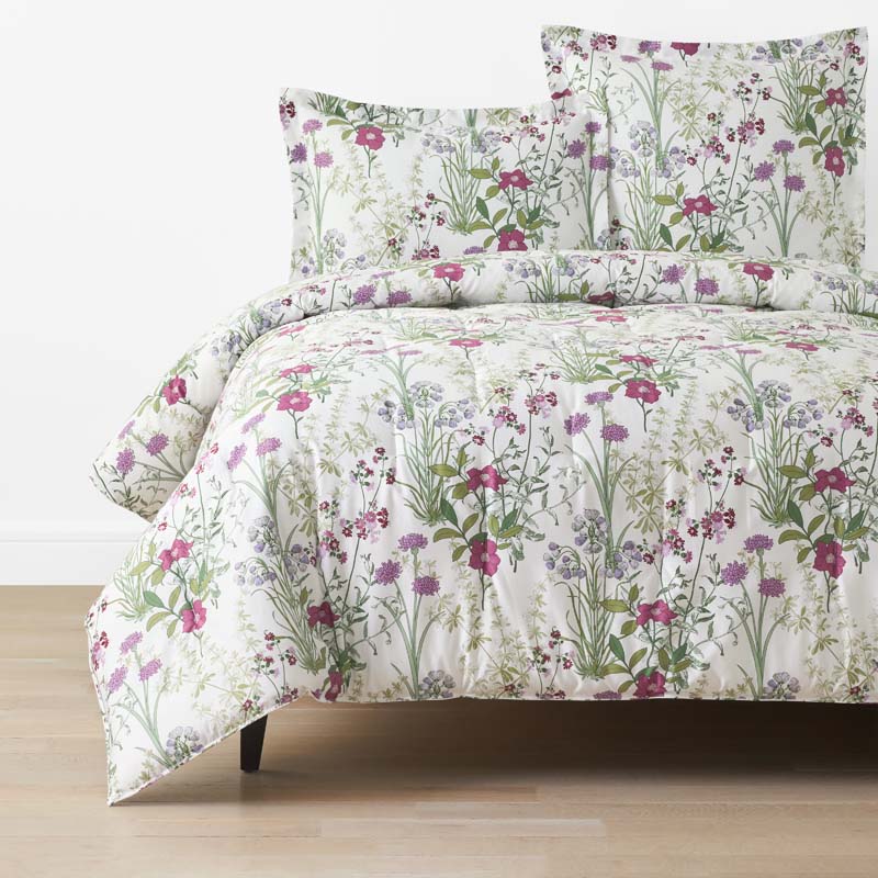 Bloom Meadow Classic Smooth Sateen Comforter - White Multi, King/Cal. King