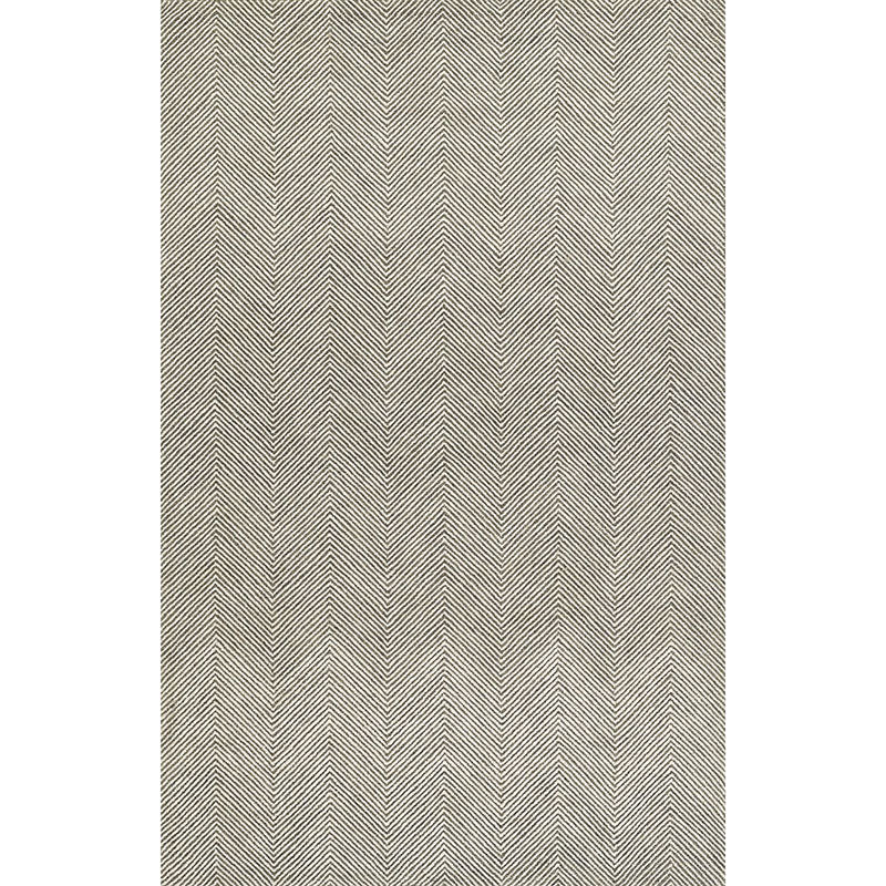 Herringbone Hand Tufted Wool Rug - Gray, 3' 6" x 5' 6"