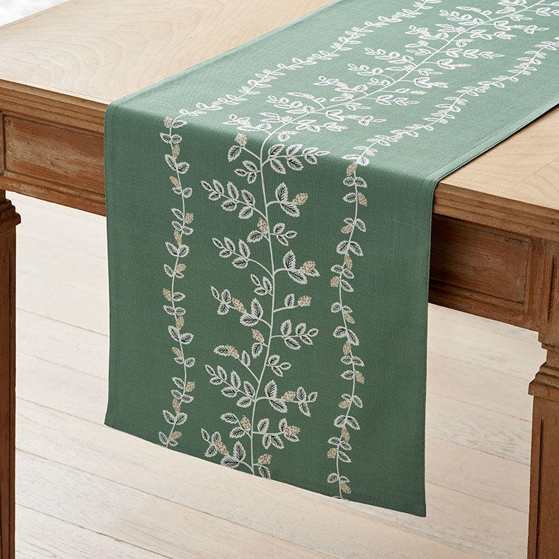 Climbing Vines Table Runner - Green, 16 in. x 108 in.