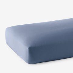 Classic Smooth Wrinkle-Free Sateen Fitted Bed Sheet - Infinity Blue, Full