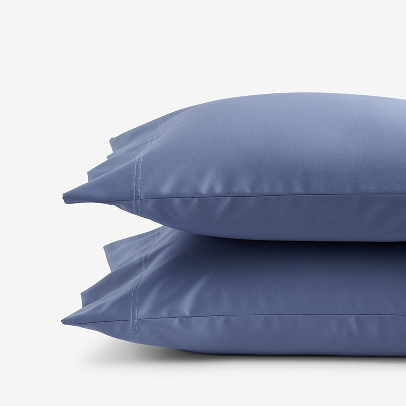 Premium Smooth Supima® Cotton Wrinkle-Free Sateen Pillowcase Set - Blue Dusk, King
