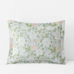 Misty Meadow Cluster Reversible Classic Smooth Sateen Sham - Green Tea, Standard