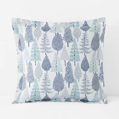 Holiday Print Classic Ultra-Cozy Cotton Velvet Flannel Sham - Whimsical Wilds, Euro