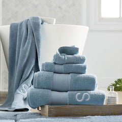 Regal Egyptian Cotton 4-Piece Bath & Hand Towel Set - Blue Sky