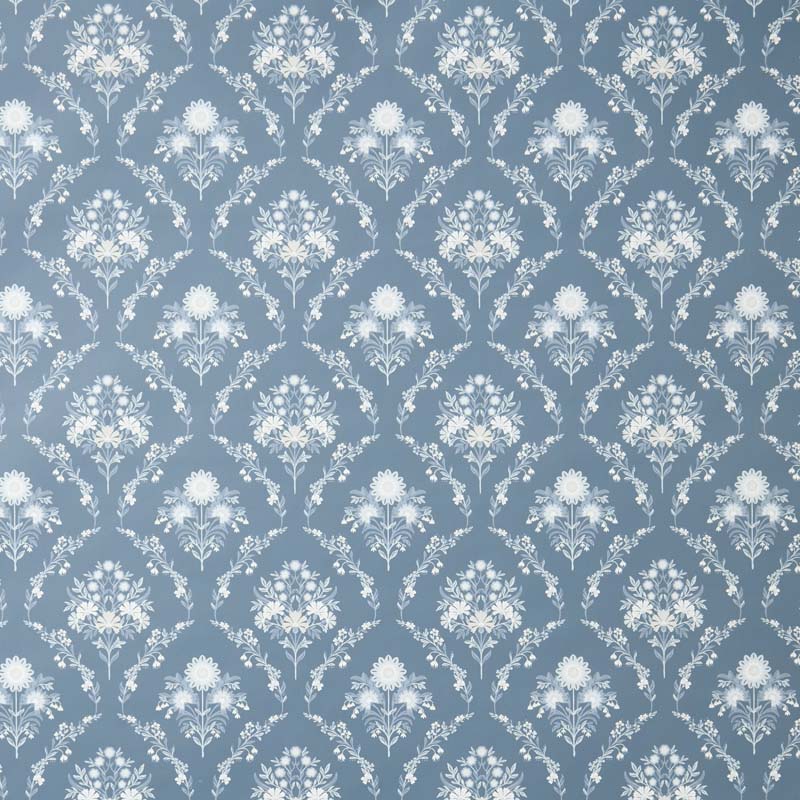 Floral Medallion Removable Wallpaper - Blue, Roll